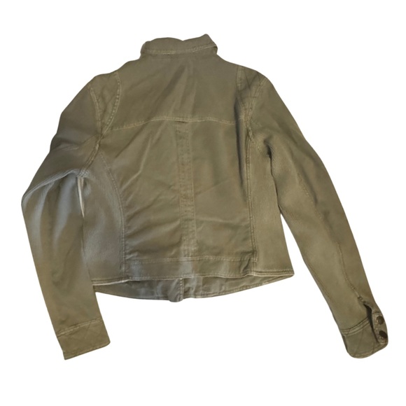 ANTHROPOLOGIE CROPPED RIBBED CLOTH MOTO JACKET - Picture 2 of 3